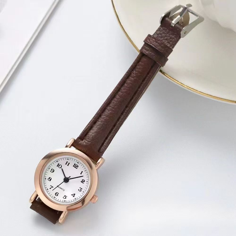 Montre de Couple à Petit Cadran, Style Coréen, Mignonne et Littéraire, à Fine Bracelet, pour Étudiante