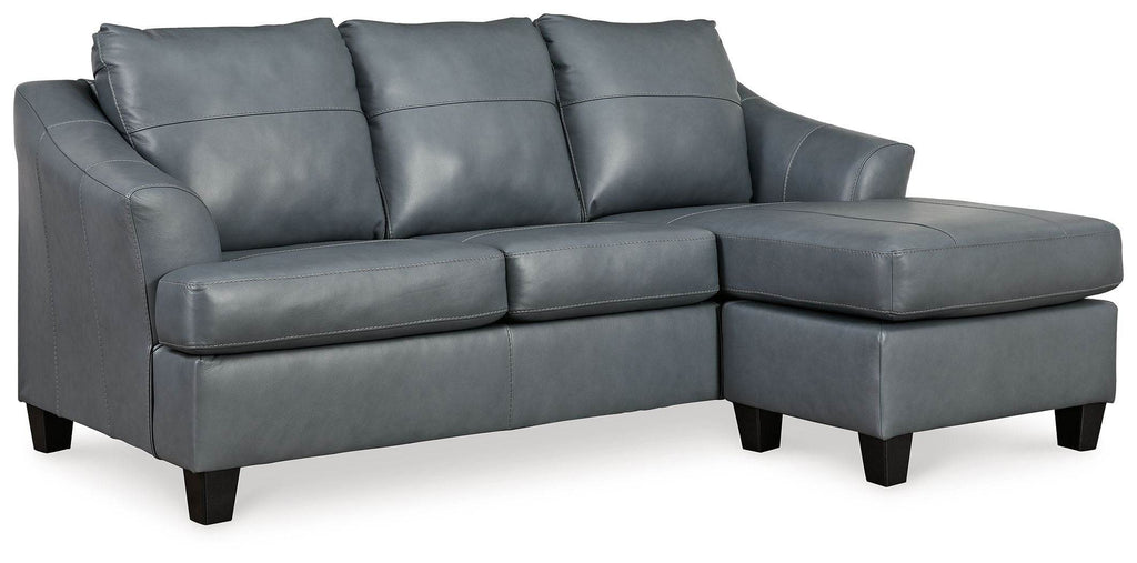 Signature Design by Ashley Genoa Leather Match Sofa Chaise Steel-0