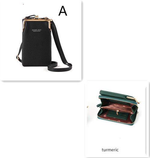 Bolso de Hombro Diagonal de Color Sólido con Patrón Lichi a la Moda