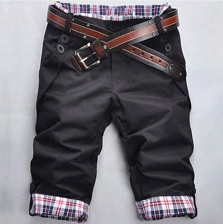 Pantalones cortos de algodón casuales de verano para hombres tipo recto