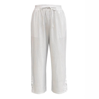 Pantalon décontracté ample et droit pour femme