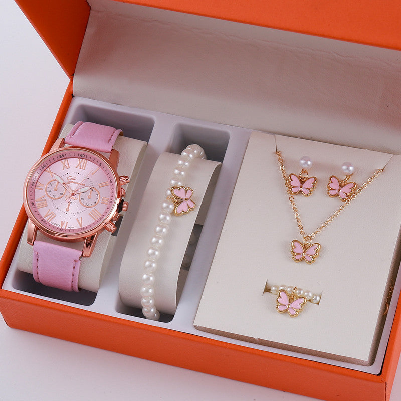 Ensemble de bijoux montre-bracelet à gradation pour femmes
