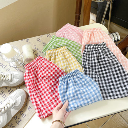 Short polyvalent en treillis pour filles - style mode