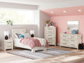 Lawroy 8-Piece Light Natural Bedroom Set with Dresser Mirror Chest King Panel Bed Night Stands.-0