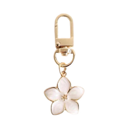 Porte-clés Fille Simple Cœur Fleur de Poire Pendentif de Sac d'École Japonais en Forme de Fleur