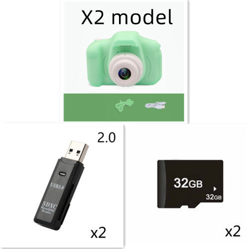 Cámara Digital X2 HD Mini de Dibujos Animados para Niños