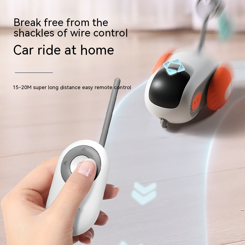 Coche Teledirigido Interactivo para Gatos Juguete Carga USB Persecución Automática Teledirigido Inteligente Coche Interactivo para Gatos Productos para Mascotas