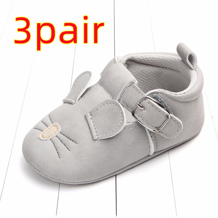 Chaussures bébé printemps automne dessin animé animal cuir mat antidérapant semelle souple chaussures bébé vente en gros 0884