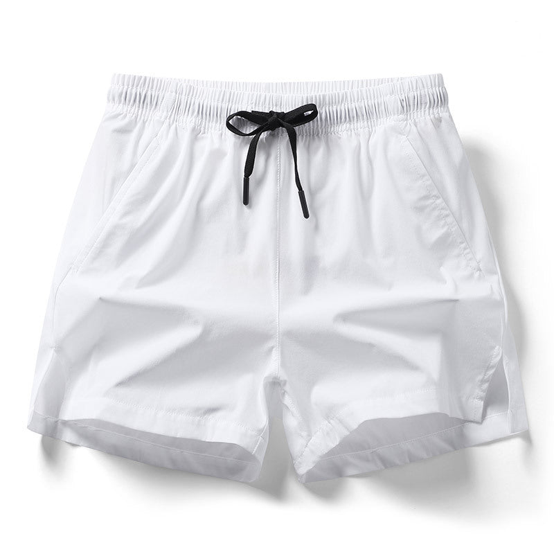 Pantalones Cortos Deportivos de Mujer con Abertura, de Seda Helada, Elásticos, de Ocio