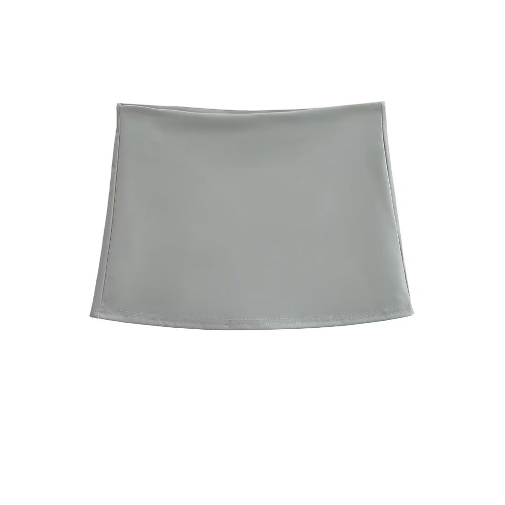 Jupe courte taille basse de sport rétro extensible coupe slim pour femme