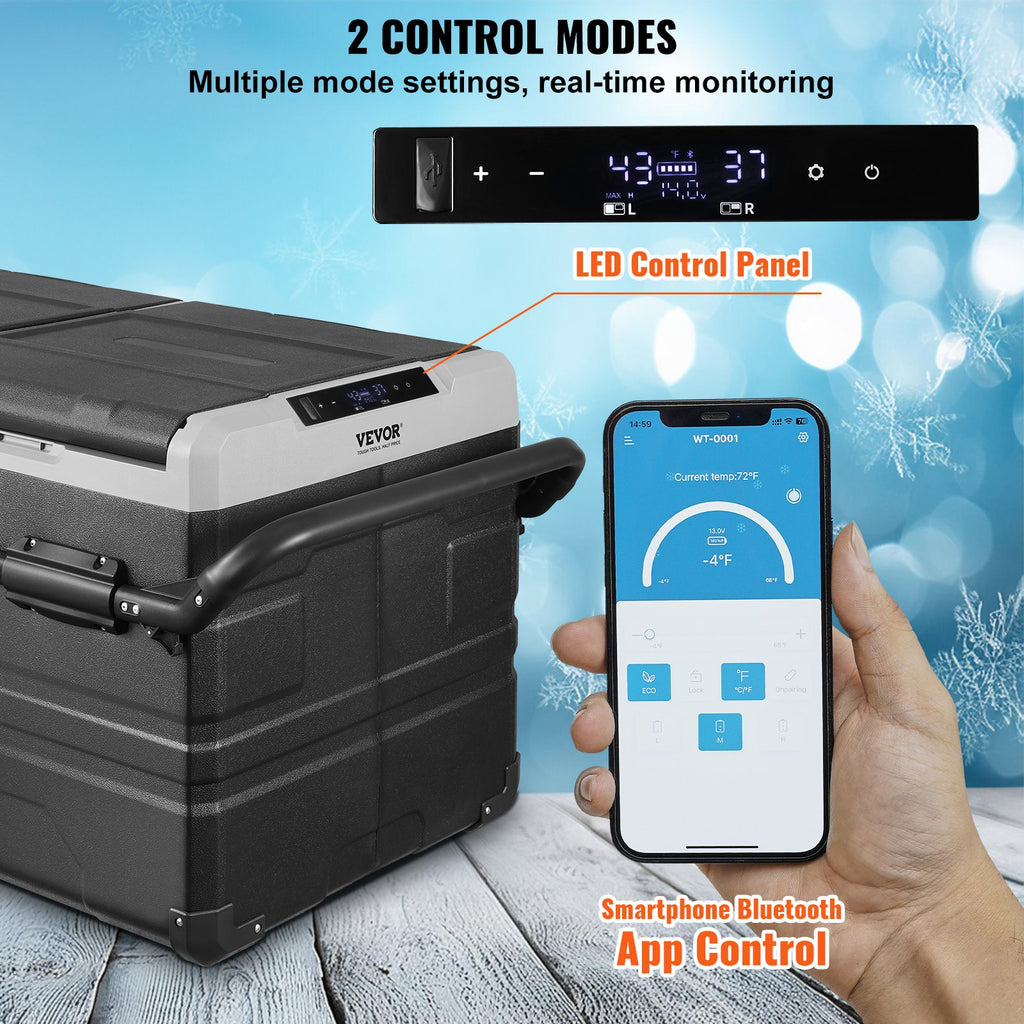 Portable Car Refrigerator Freezer Compressor 115 L Dual Zone