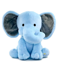 Éléphant Jouet en Peluche Bleu Noir - Hauteur 25 cm