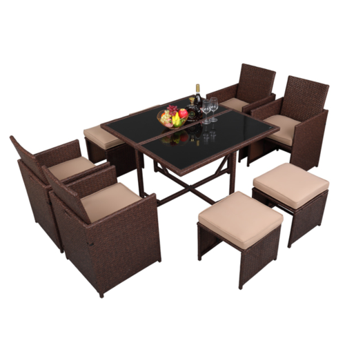 Wicker Patio Dining Set