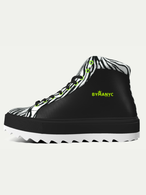 BYMANYC Zebra Print High-Top Sneakers