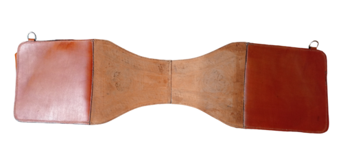 Genuine Leather Western Trail Tooling Carving Horse Saddle Bag