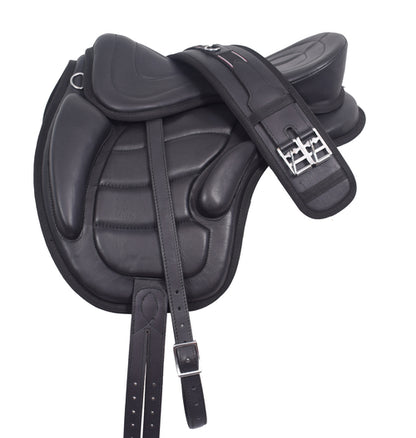 Treeless Freemax Leather English Horse Saddles Size 15" to 18" Inch