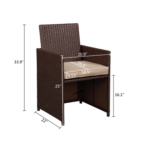 Wicker Patio Dining Set