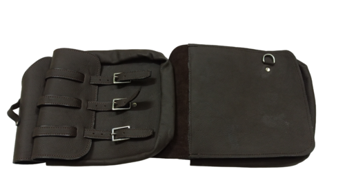 Sacoche de selle de cheval western en cuir véritable de vache