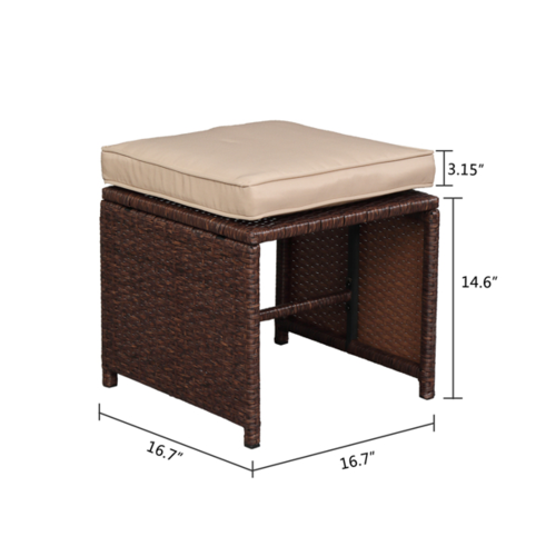 Wicker Patio Dining Set