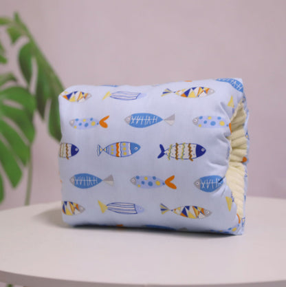 Almohada de brazo ajustable de algodón para lactancia de bebé, almohada de lactancia lavable para bebés, cojín de brazo para lactancia