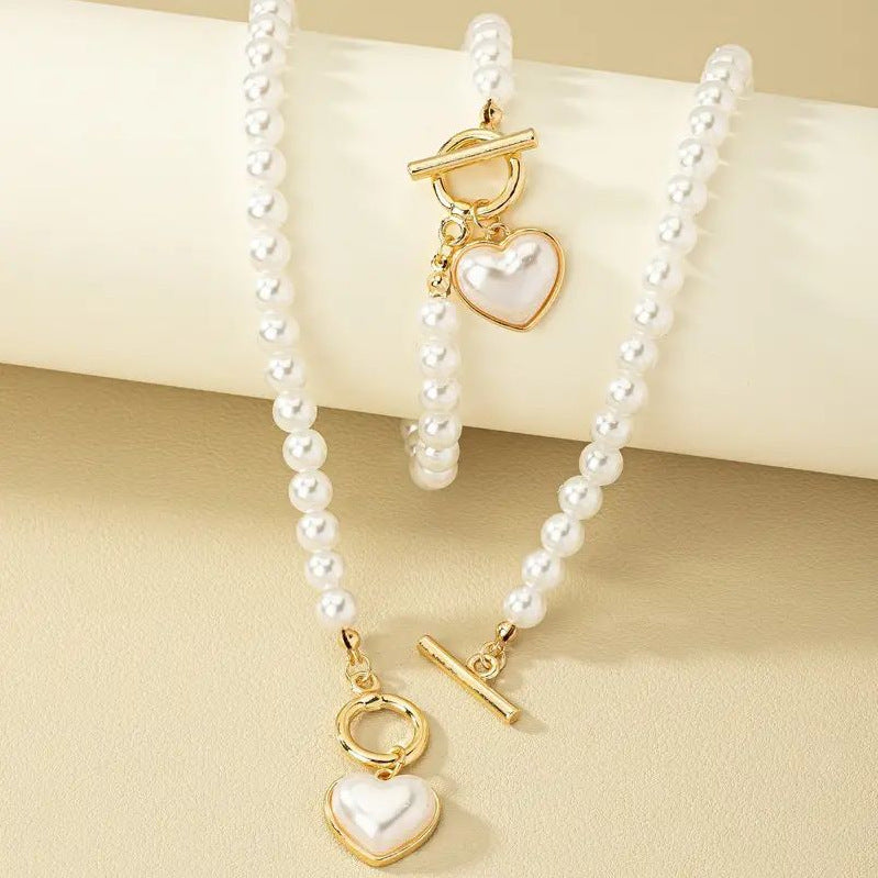 Parure Collier et Bracelet Perle d'Amour avec Fermoir OT