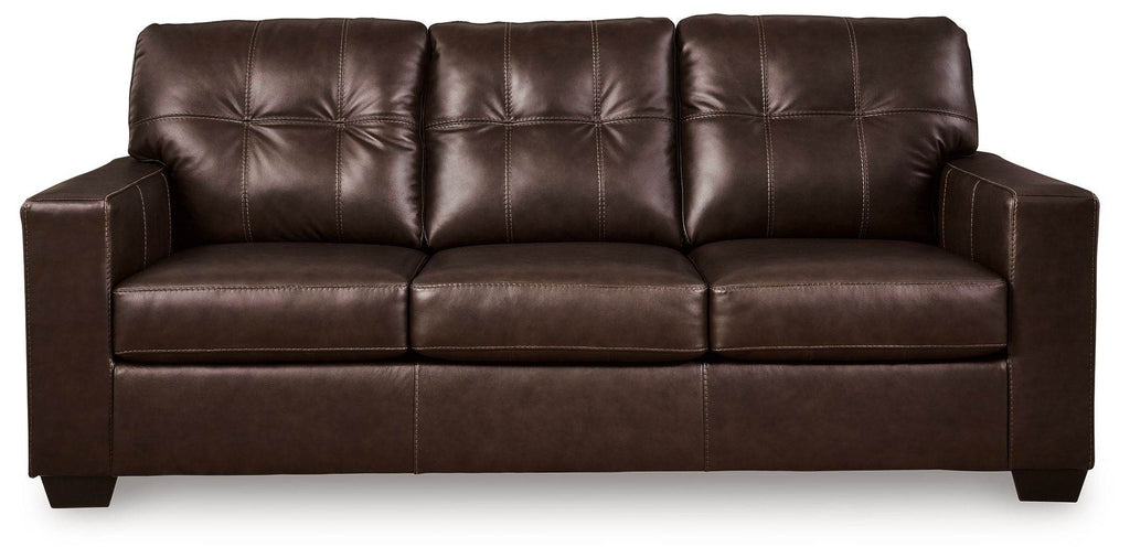 Signature Design By Ashley Santorine Leather Match Dark Brown Sofa-2