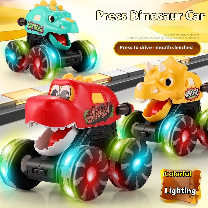 Voiture Jouet Dinosaure à Pression Légère et Modèle Coulissant Inertiel