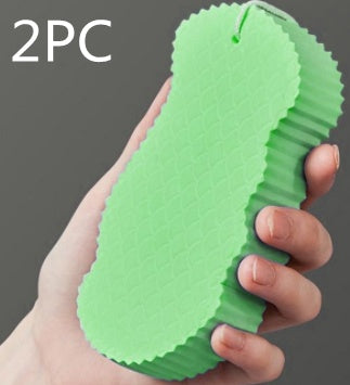 Esponja corporal 3D con patrón de escamas de pescado, bola de baño tridimensional