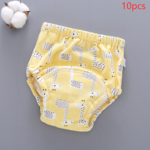 Pantalones de entrenamiento lavables para bebé, cubierta de pañal de gasa de 6 capas