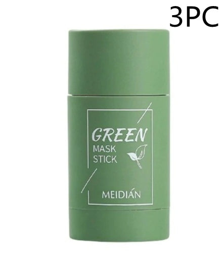 Mascarilla de Té Verde Limpiadora en Barra de Arcilla Control de Grasa Anti-Acné Blanqueadora con Algas Marinas Cuidado de la Piel