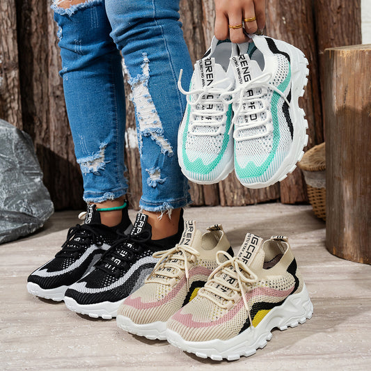 Zapatillas deportivas casuales para mujer, elegantes, ligeras y de suela blanda