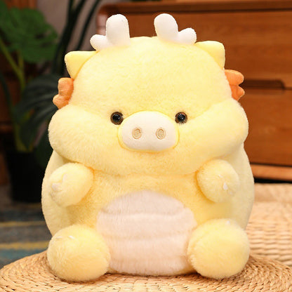 Mignonne peluche oreiller dragon cochon