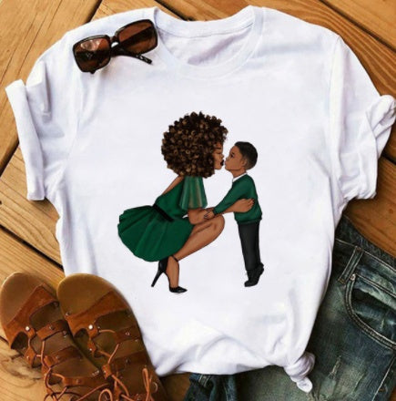 Camiseta de manga corta holgada para mujer