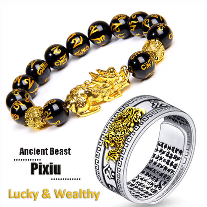 Bague-bracelet unisexe Pixiu Feng Shui chinois