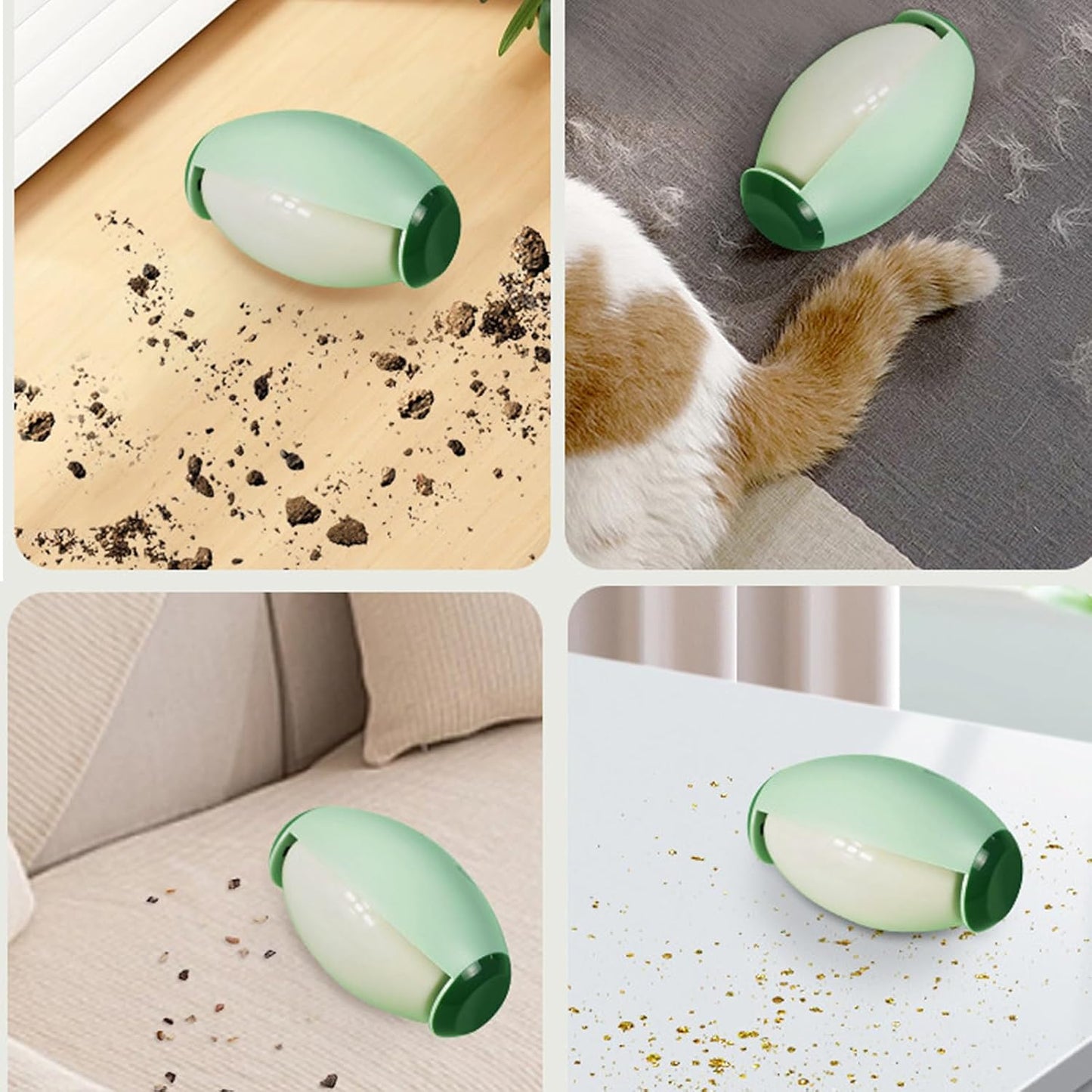 Rodillo de pelusa de gel lavable y reutilizable, bola rodillo de pelusa portátil para llevar, rodillo de pelusa de viaje mini para quitar pelo de perro, gato, para ropa, alfombras, muebles, sofá, coche