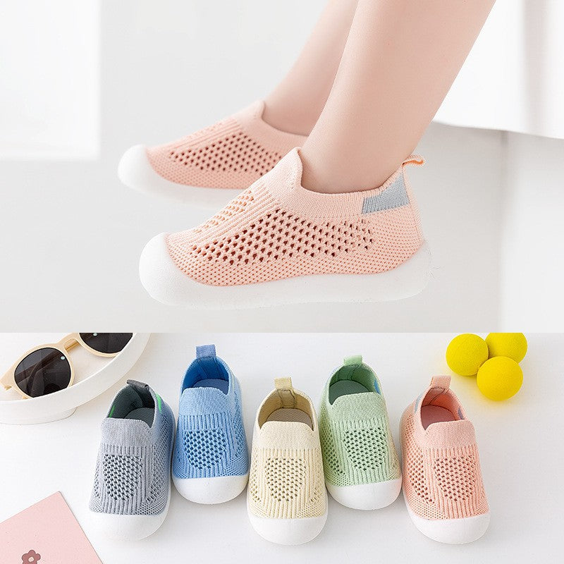 Chaussures Bébé Tout-petit Semelle Souple Antidérapantes Légères en Tissu Volant