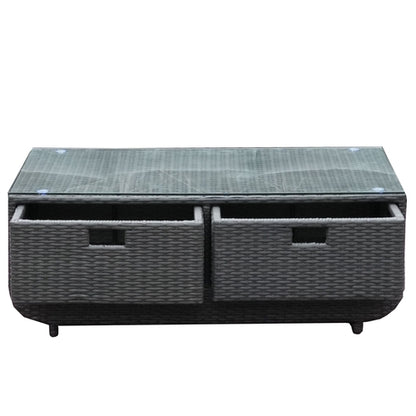 Direct Wicker 5-Piece Outdoor Rattan Furniture Patio Conversation Set