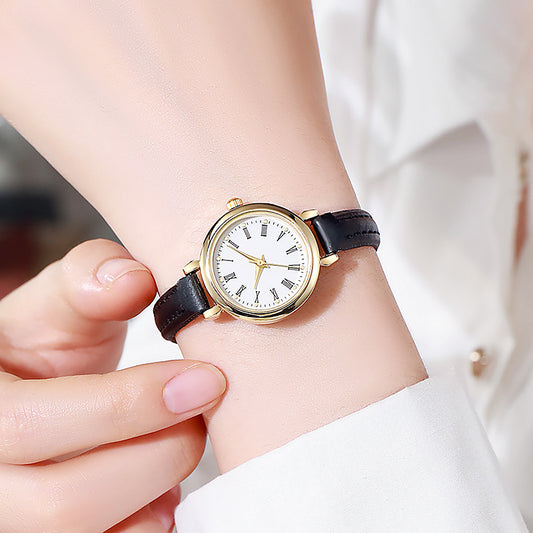 Petite Montre Élégante à Quartz pour Étudiante, Exquise et Haut de Gamme pour Femme
