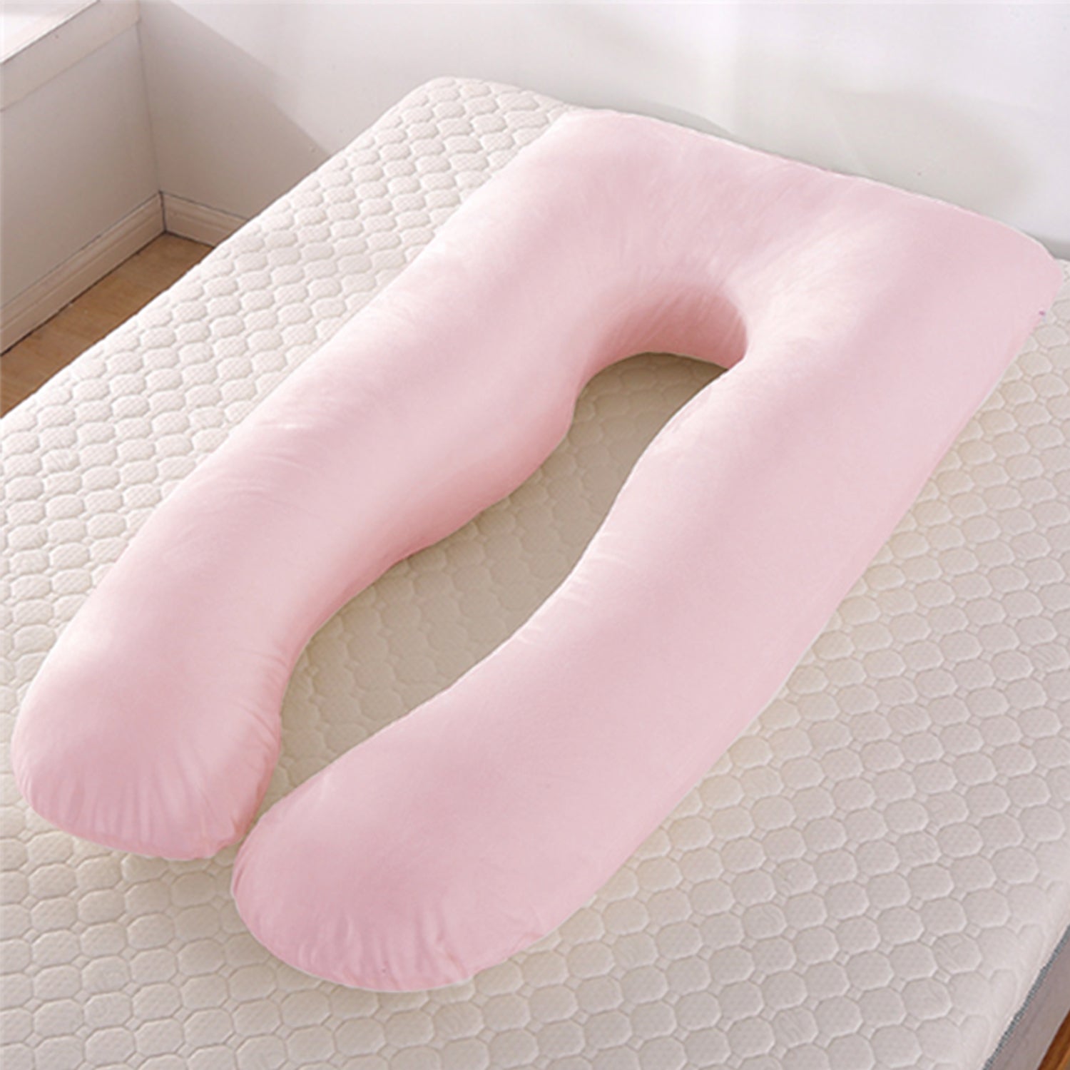 Almohada de soporte para dormir de verano para mujeres embarazadas, almohadas de maternidad en forma de U, seda helada para el embarazo