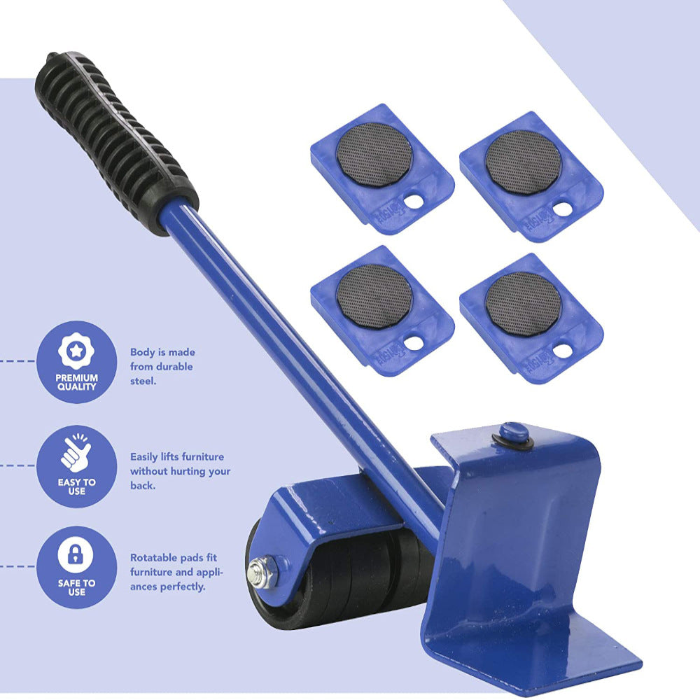 Outil de levage professionnel pour meubles, ensemble d'outils de déménagement, barre à roues, rouleau pour objets lourds, outils à main mobiles