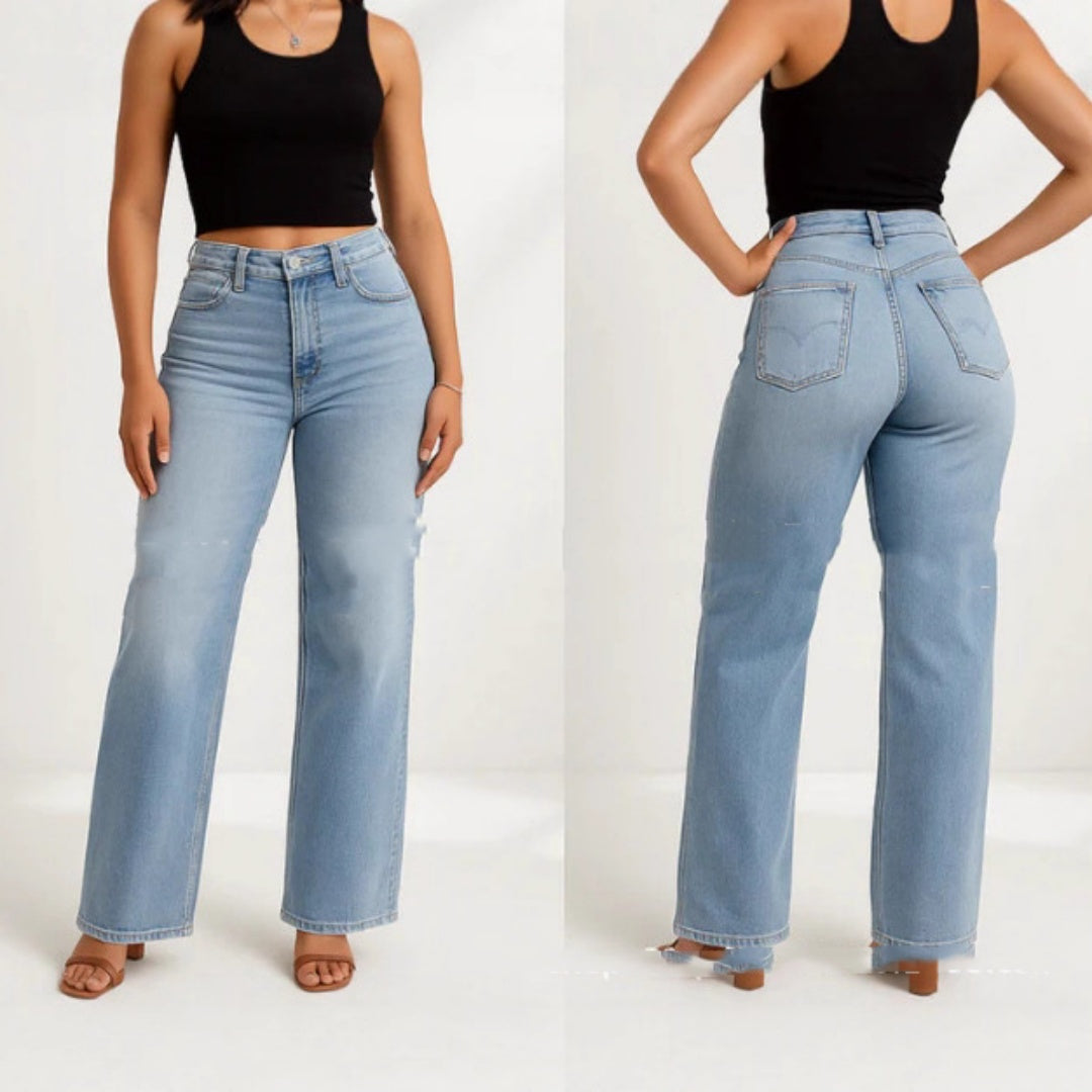 Jeans Femme Rétro Slim Amincissant Et Tendance
