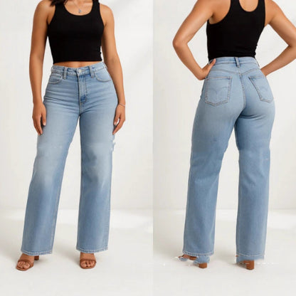 Jeans Femme Rétro Slim Amincissant Et Tendance
