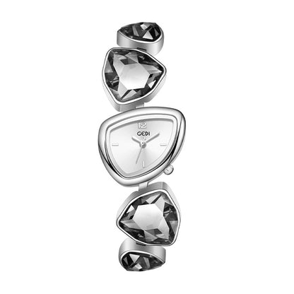 Reloj de pulsera de lujo ligero con diamantes de cristal para mujer, elegante y a la moda