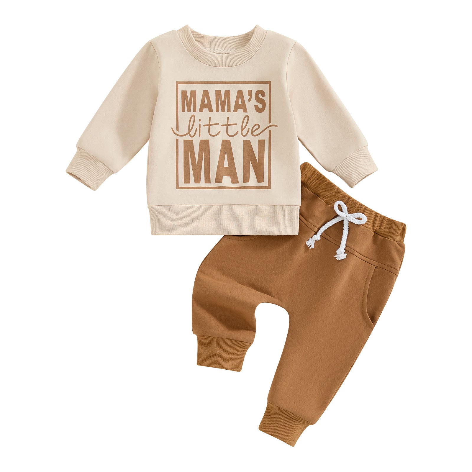 Traje de sudadera con capucha y letras estampadas para niños