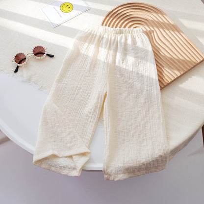 Pantalon large fille simple anti-moustique