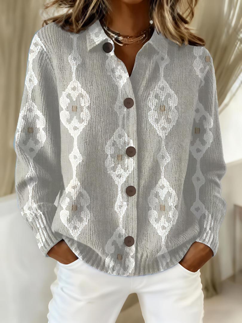 Women's Shirt Lapel Cardigan Top Solid Color