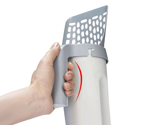 Cubo de inodoro de gran capacidad portátil, extraíble y lavable con pala integrada para arena de gato