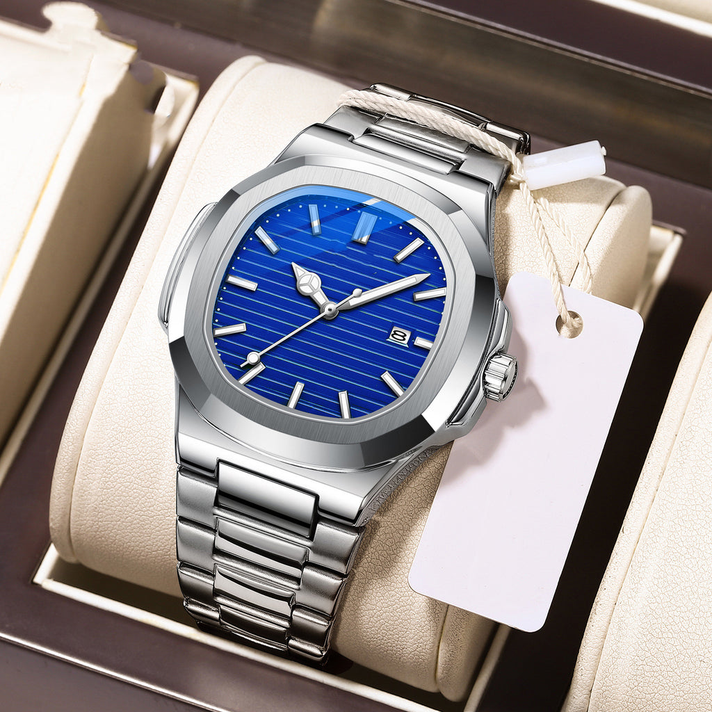 Montre Homme en Acier Lumineuse Étanche