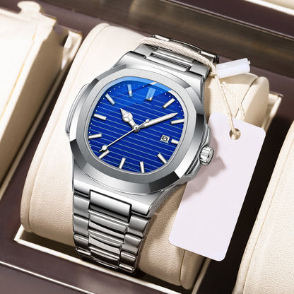 Montre Homme en Acier Lumineuse Étanche