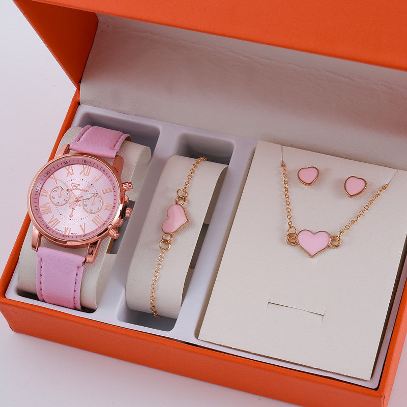 Ensemble de bijoux montre-bracelet à gradation pour femmes